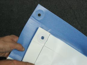 Randverstaerkung und Oesen